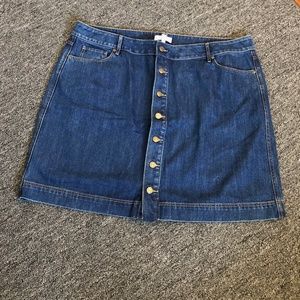 NWT Loft Jean Mini Skirt, Size 18